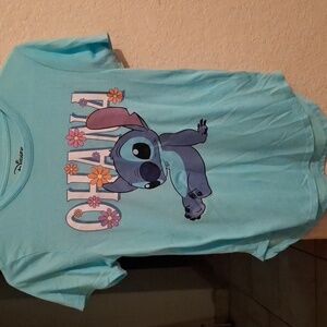 A light blue stitch tee shirt